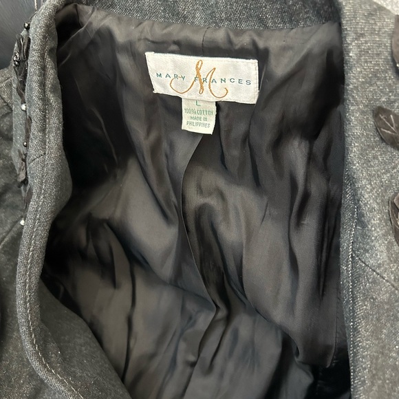 Vintage Mary Frances Embellished Black Jean Jacket - Picture 9 of 9